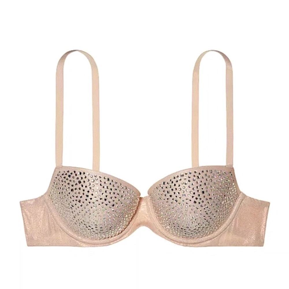 NWOT Victoria’s Secret Swarovski Crystal Nude Bra
